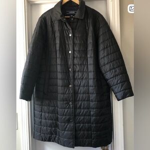 Land's End Black Long Puffer Coat size 18W